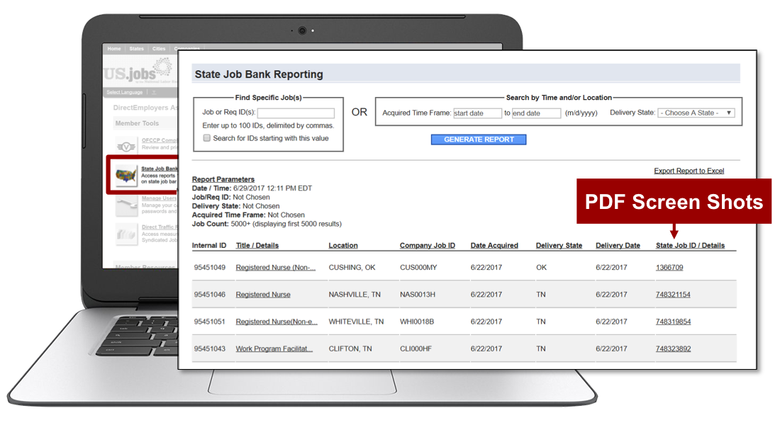 Example of State Job Bank Delivery