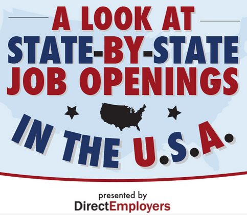 [JOB SEEKERS] A Look at State-By-State Job Openings in the U.S.A.