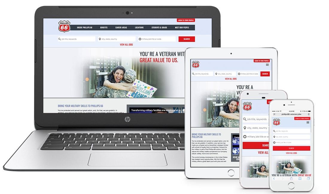 Example of a Recruitment Marketing Solution mobile site