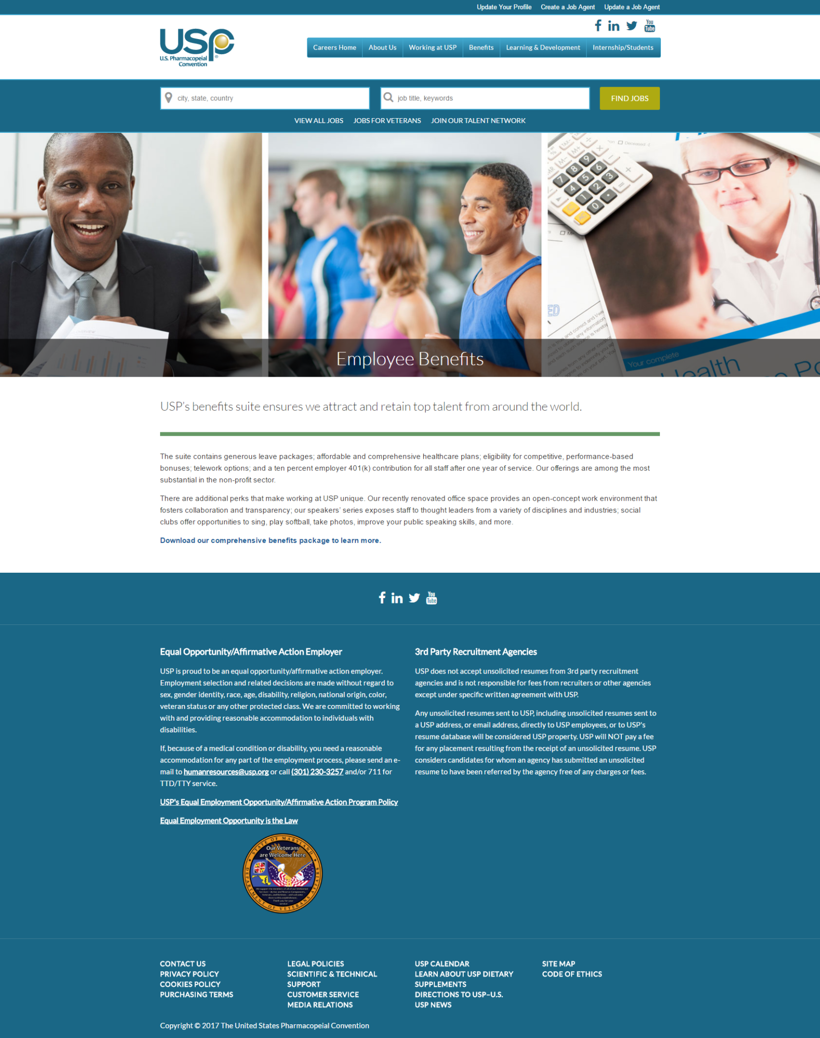 Benefits | U.S. Pharmacopeial Convention Career Site