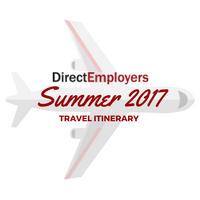 DirectEmployers Summer 2017 Travel Itinerary
