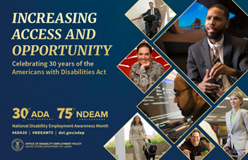 Official logo for the 2020 National Disability Employment Awareness Month (NDEAM)
