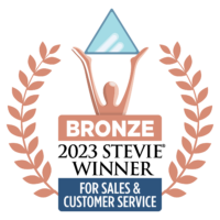 Official seal for the 2023 Stevie Awards for Sales & Customer Service - Bronze Winner