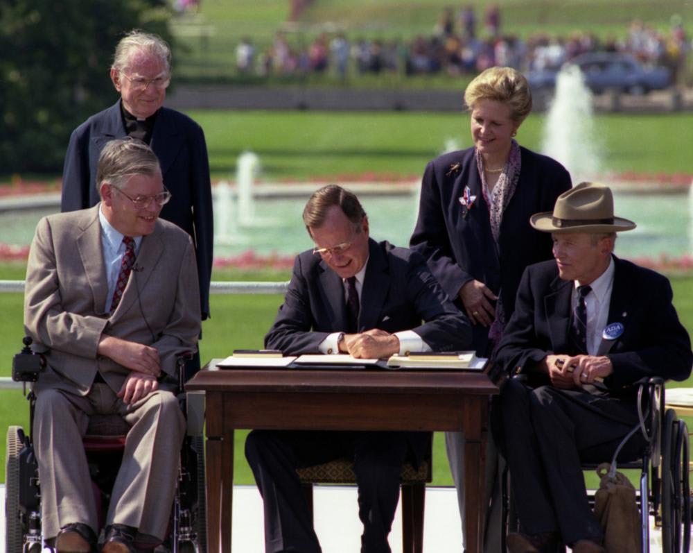 President George H.W. Bush (#41) signed the Americans with Disabilities Act into law