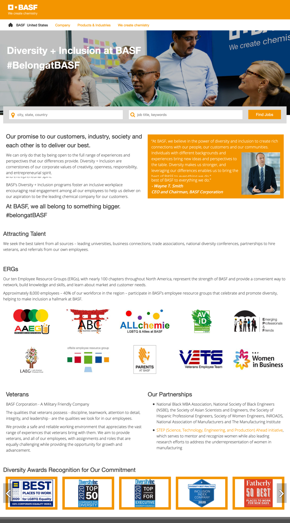 BASF Diversity & Inclusion Career Site