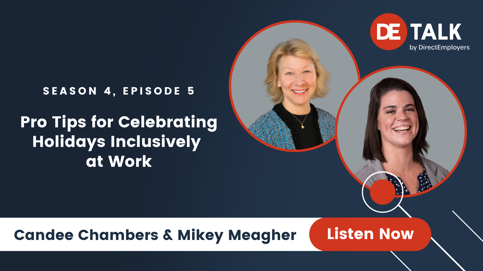 DE Talk | Season 4, Episode 5 | Pro Tips for Celebrating Holidays Inclusively at Work with Candee Chambers & Mikey Meagher