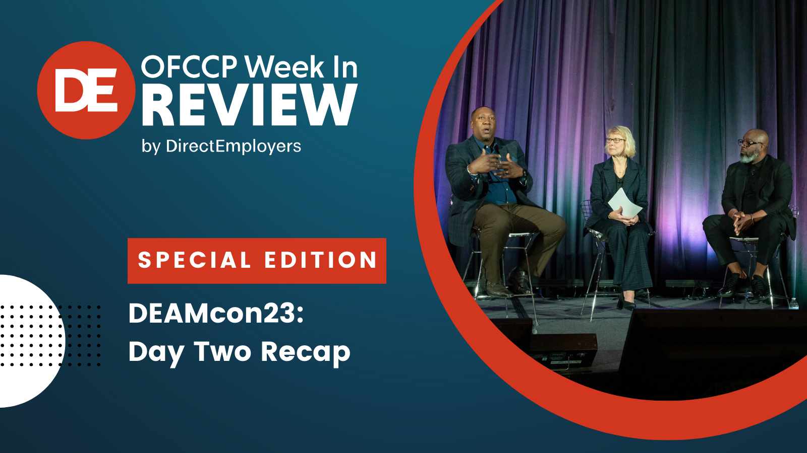 OFCCP Week in Review logo with text, 