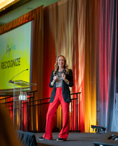 Keynote Erin Stafford sharing how to escape the type-a trap of burnout