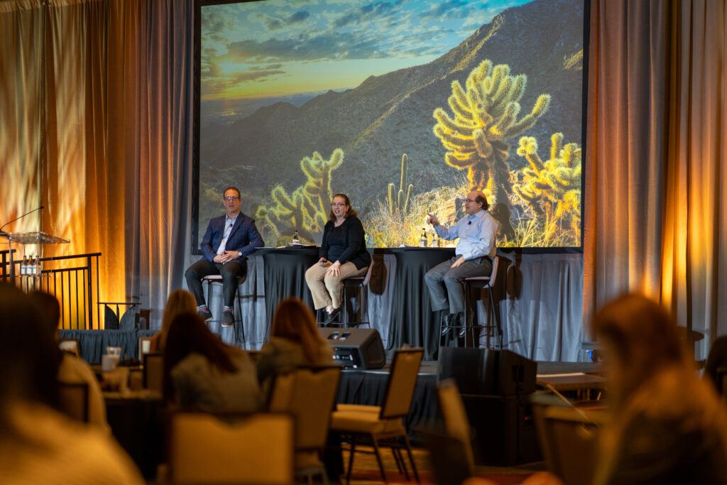Attorneys Mickey Silberman of Silberman Law, and Alissa Horvitz and Josh Roffman of Roffman Horvitz on a panel at DEAMcon25