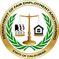 Official seal for the State of California Deparment of Fair Employment and Housing