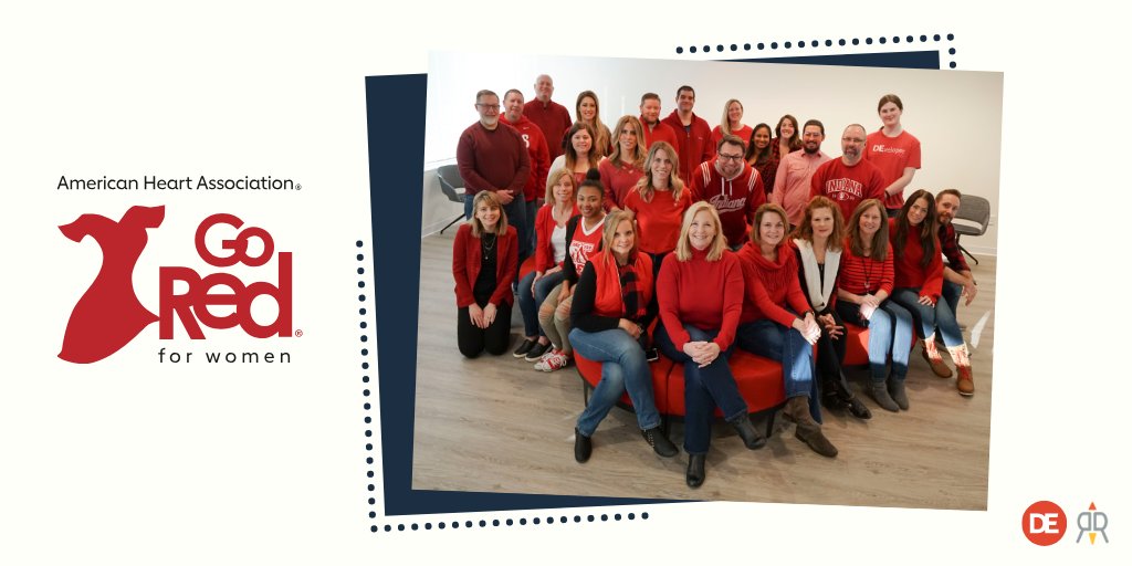 DE staffers celebrate Go Red for Women Day.