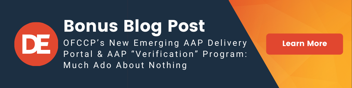 DirectEmployers OFCCP Week In Review Bonus Blog Post: OFCCP’s New Emerging AAP Delivery Portal and AAP “Verification” Program: Much Ado About Nothing