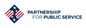 Official Logo for the Partner for Public Services features waving U.S. Flag