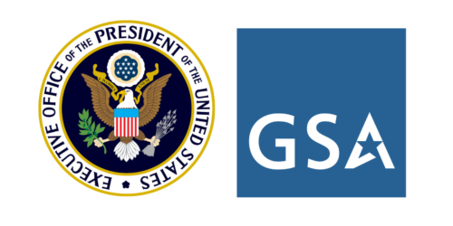 Seal of the Executive Office of the President of the United States and the GSA logo