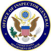 Official seal of the U.S. Department of Labor’s (DOL) Office of Inspector General (OIG)