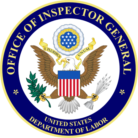Official seal of the U.S. Department of Labor’s (DOL) Office of Inspector General (OIG) 