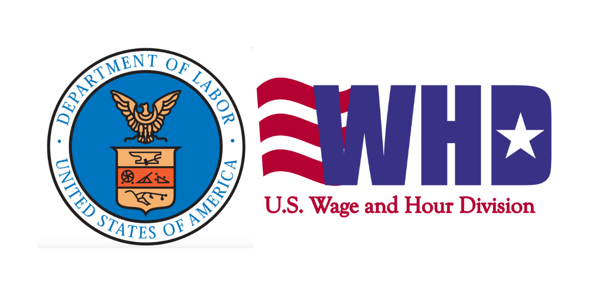 Official seal for the United States Department of Labor (DOL) and the Wage and Hour Division (WHD)