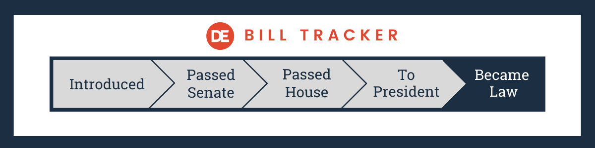 DE Bill Tracker - Became Law