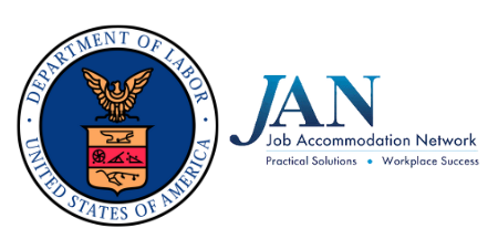 Official seals for the United States Department of Labor and Job Accommodation Network (JAN)