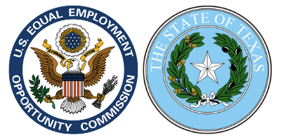 Official seal of the Equal Employment Opportunity Commission (EEOC) and the State of Texas