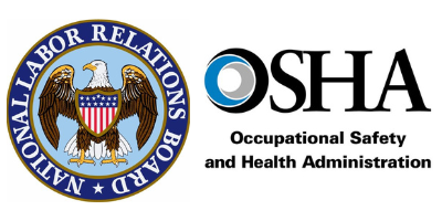 Official seal for the National Labor Relations Board (NLRB) and the Occupational Safety and Health Administration (OSHA)