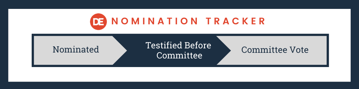 DE Nomination Tracker: Testified Before Committee
