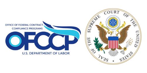 OFCCP logo and official U.S. Supreme Court seal