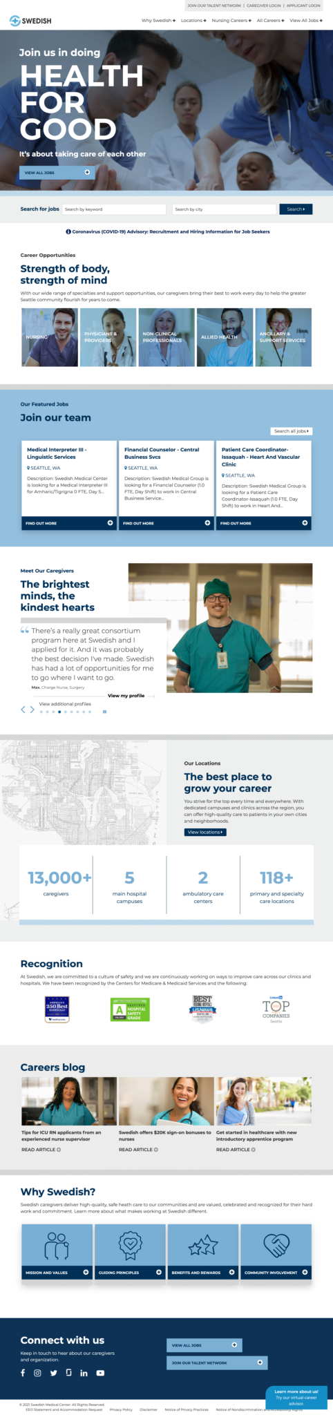Swedish | Nursing Featured Jobs Page