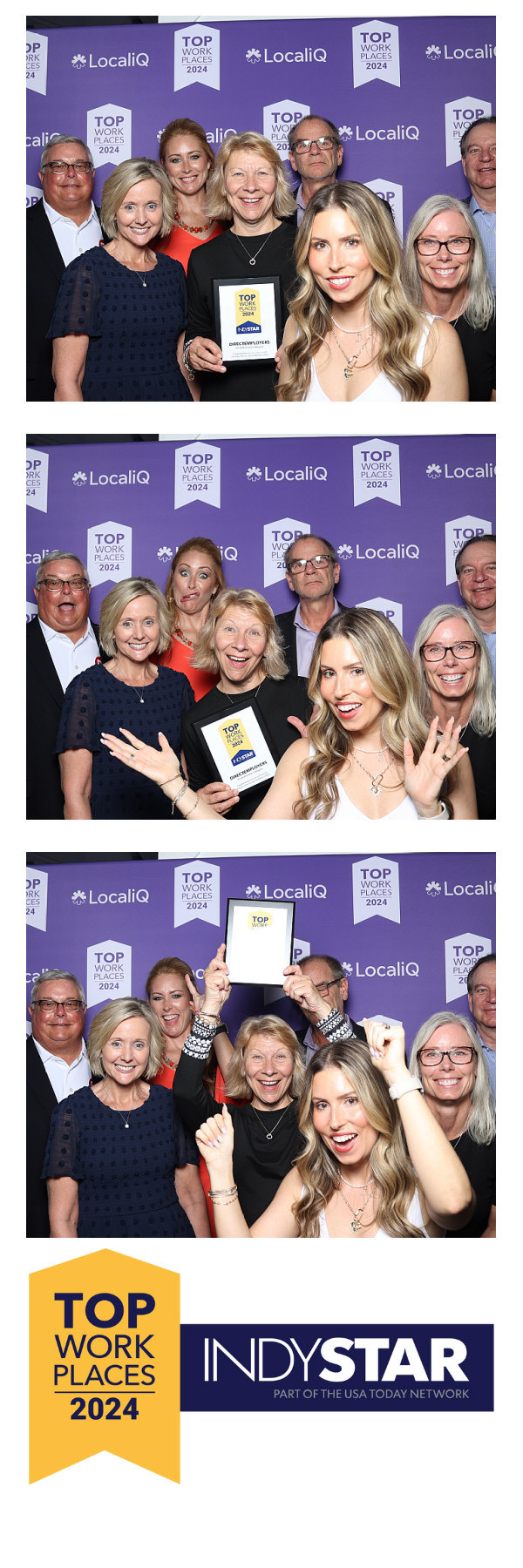 Photo strip from Top Workplaces Gala 2024