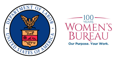 Official seals for the United States Department of Labor (USDOL) and the Women's Bureau